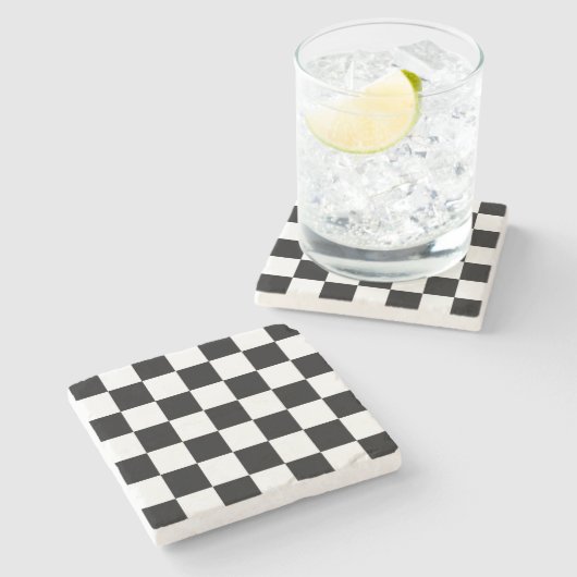 Dessous-de-verre En Pierre Indicateur Checker (Côté)
