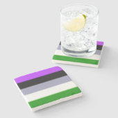 Dessous-de-verre En Pierre Indicateur Falln Genderqueer Pride (Côté)