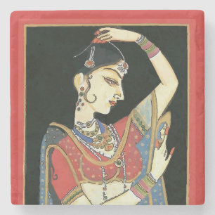 Dessous-de-verre En Pierre Indienne, Femme moghole, Princesse