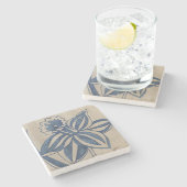 Dessous-de-verre En Pierre Indigo Daffodil (Côté)