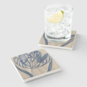 Dessous-de-verre En Pierre Indigo Tulip (Côté)