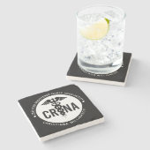 Dessous-de-verre En Pierre Infirmière anesthésiste certifiée CRNA personnalis (Côté)