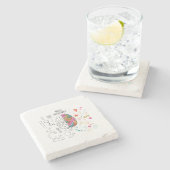 Dessous-de-verre En Pierre Infographie du cerveau (Côté)