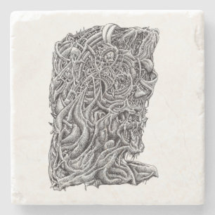 Dessous-de-verre En Pierre Innerbeastman, dessin à l'encre