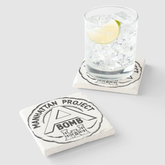Dessous-de-verre En Pierre Insigne du projet Manhattan (Côté)
