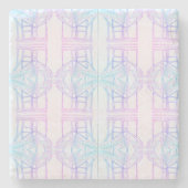 Dessous-de-verre En Pierre Interjumelage Abstrait (Devant)