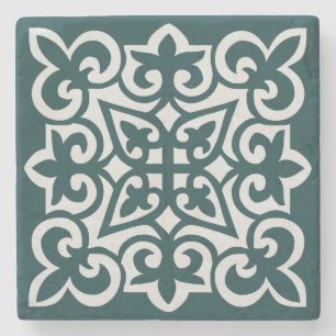 DESSOUS-DE-VERRE EN PIERRE INTRIQUER LE MOTIF DE TILE