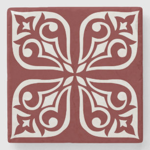 DESSOUS-DE-VERRE EN PIERRE INTRIQUER LE MOTIF DE TILE