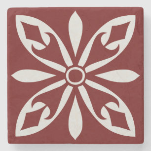 DESSOUS-DE-VERRE EN PIERRE INTRIQUER LE MOTIF DE TILE