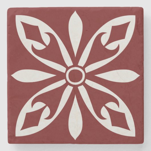 DESSOUS-DE-VERRE EN PIERRE INTRIQUER LE MOTIF DE TILE (Devant)