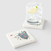 Dessous-de-verre En Pierre Invitation tropicale (Côté)