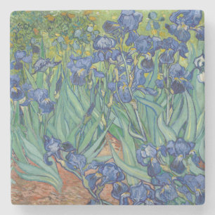 Dessous-de-verre En Pierre Iris, Peinture à l'huile florale, Vincent Van Gogh