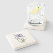 Dessous-de-verre En Pierre Iris pourpre rouillé (Côté)