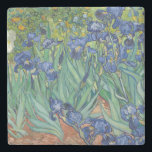 Dessous-de-verre En Pierre Irises par Van Gogh<br><div class="desc">Design moderne minimaliste clair. Elles sont toutes simples,  attrayantes,  uniques.</div>