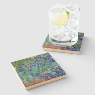 Dessous-de-verre En Pierre Irises Vincent van Gogh peinture Vintage florale