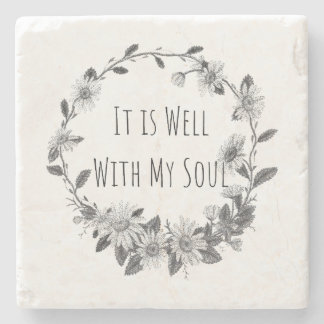 Dessous-de-verre En Pierre It Is Well With My Soul Keepsake Stone Coaster