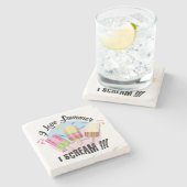 Dessous-de-verre En Pierre J'adore Summer - Je hurle ! ! ! (Côté)