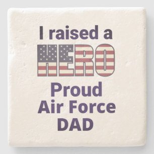 Dessous-de-verre En Pierre J'AI ÉLEVÉ UN HERO FIER AIR FORCE DAD USA Flag Art