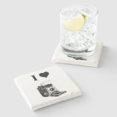 Dessous-de-verre En Pierre J'aime la photographie (Côté)