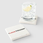 Dessous-de-verre En Pierre J'aime Trump (Côté)