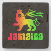 Dessous-de-verre En Pierre Jamaïque Rasta Lion (Devant)