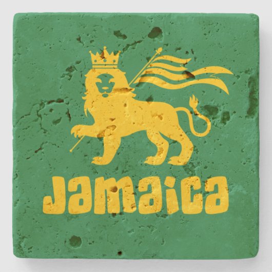 Dessous-de-verre En Pierre Jamaïque Rasta Lion (Devant)