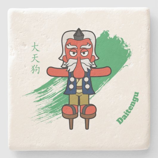 Dessous-de-verre En Pierre Japon Grand Tengu Yokai (Devant)