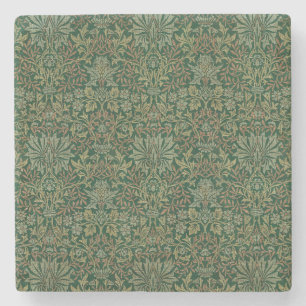 Dessous-de-verre En Pierre Jardin de fleurs de William Morris - Verts