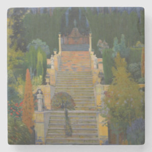 Dessous-de-verre En Pierre Jardin de Majorque (par Santiago Rusiñol)
