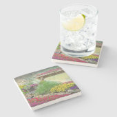 Dessous-de-verre En Pierre jardin de roche avec trellis (Côté)