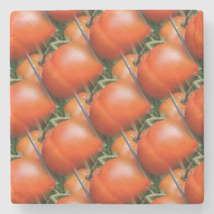 Dessous-de-verre En Pierre Jardin Rouge Tomates Nature Motif
