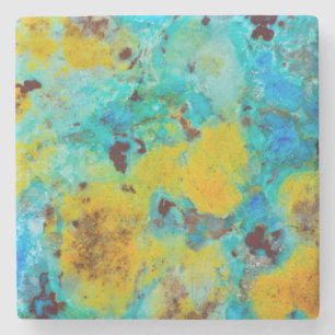 Dessous-de-verre En Pierre Jasper Chrysocolla Bleu