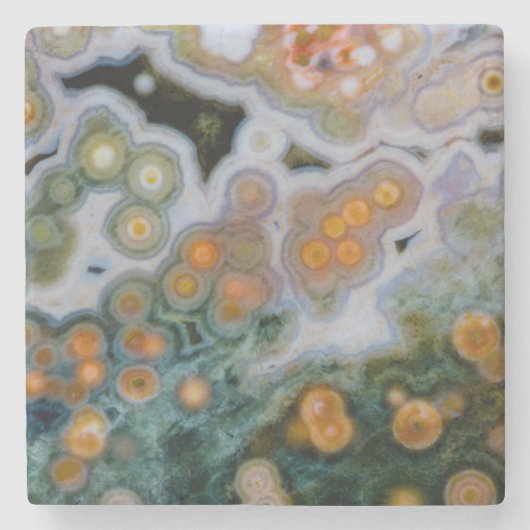 Dessous-de-verre En Pierre Jasper Océan Tacheté (Devant)