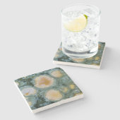 Dessous-de-verre En Pierre Jasper océan tacheté (Côté)