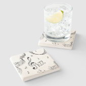 Dessous-de-verre En Pierre Jazz cool (Côté)