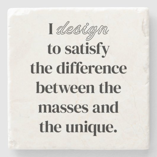 Dessous-de-verre En Pierre Je conçois des montagnes russes en pierre (Devant)