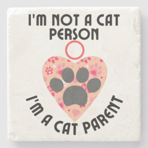 Dessous-de-verre En Pierre Je ne suis pas un chat, je suis un parent de chat.