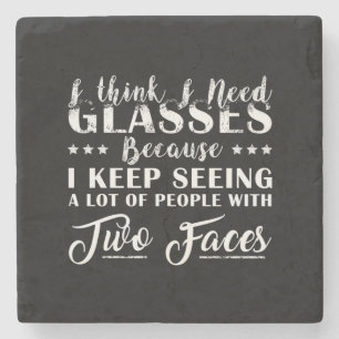 Dessous-de-verre En Pierre Je Pense Que J'Ai Besoin De Lunettes Avec Deux Vis