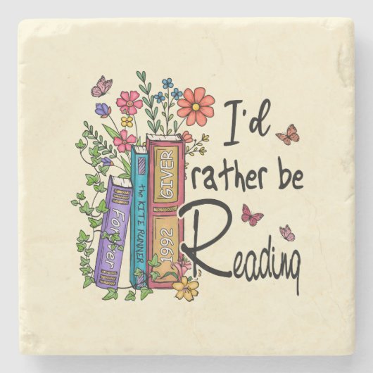 Dessous-de-verre En Pierre Je préfère lire (Devant)