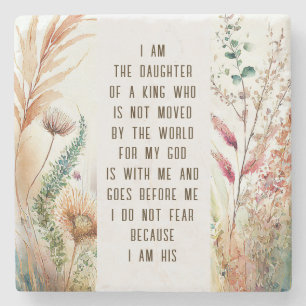 Dessous-de-verre En Pierre Je suis la fille d'une citation de la foi chrétien