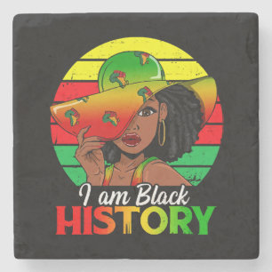 Dessous-de-verre En Pierre Je suis l'histoire noire Afrique Amérique