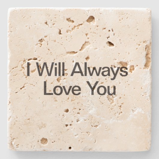 Dessous-de-verre En Pierre Je T'Aimerai Toujours (Devant)
