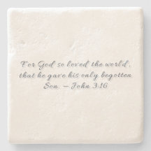 Jean 3:16, Dessous de verre en pierre, Cadeau