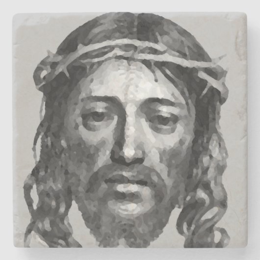 DESSOUS-DE-VERRE EN PIERRE JESUS CHRIST (Devant)