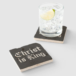 Dessous-de-verre En Pierre Jésus-Christ est Roi Gothique Art Grunge Blacklett