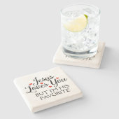 Dessous-de-verre En Pierre Jésus t'aime préféré (Côté)