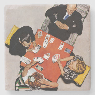 Dessous-de-verre En Pierre Jeu de pont par Norman Rockwell