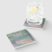 Dessous-de-verre En Pierre Jeu de tennis (Côté)