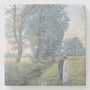 Dessous-de-verre En Pierre Jeune couple fiancé (Mariage et Noces) (Fiançaille