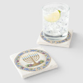 Dessous-de-verre En Pierre Jewish marble coaster (Côté)